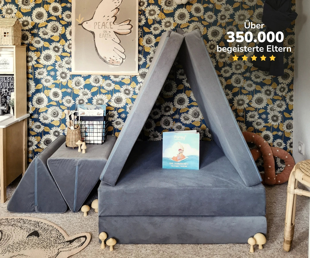 Spielsofa in Kinderzimmer #farbe_mond-grau